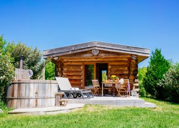 Cabane de trappeur avec spa