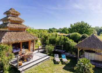 Cabane indonésienne avec spa